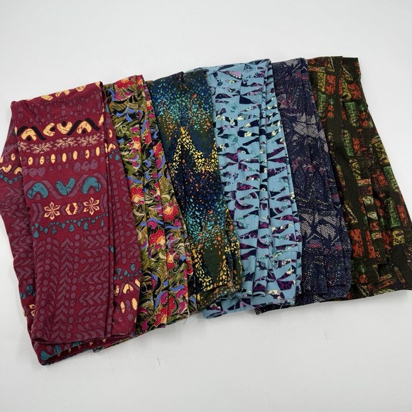 LuLaRoe OS One Size Leggings Womens Stretch Soft‎ Knit Multi Colors Lot Of 6 - Picture 3 of 7